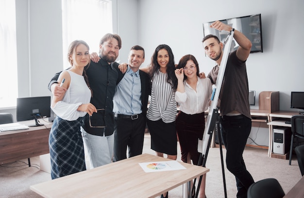 Portrait of a happy creative team in the office.