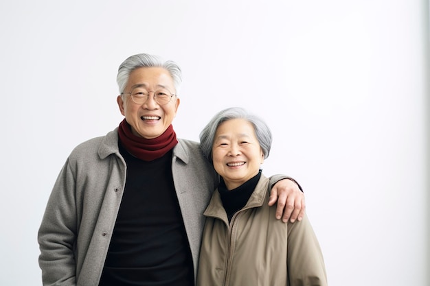 portrait of happy elderly couple