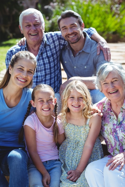 Foto ritratto di famiglia felice