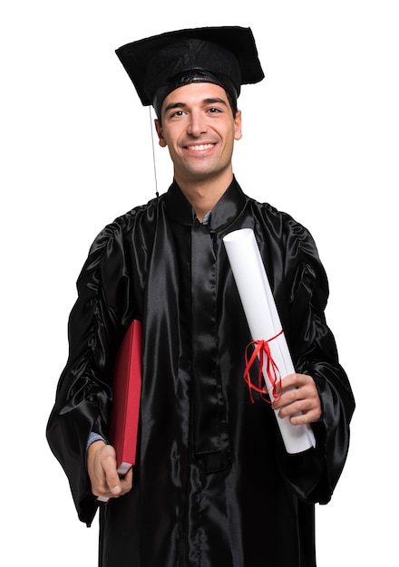 Photo portrait of happy graduating student