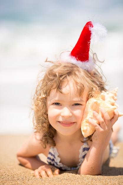 Portrait of happy kid posing outdoor