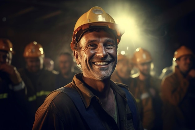 Portrait of happy laborer