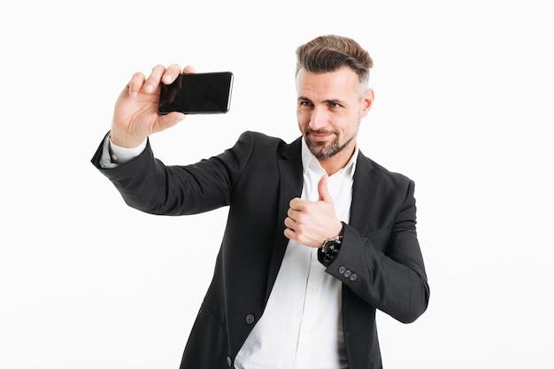 Portrait of a happy mature businessman