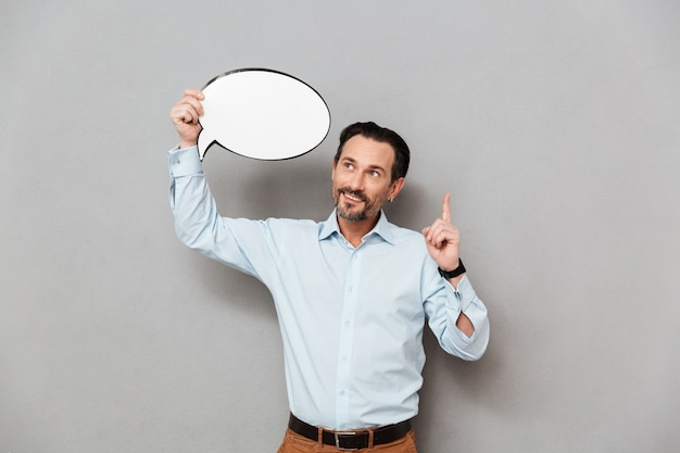 Portrait of a happy mature man dressed in shirt