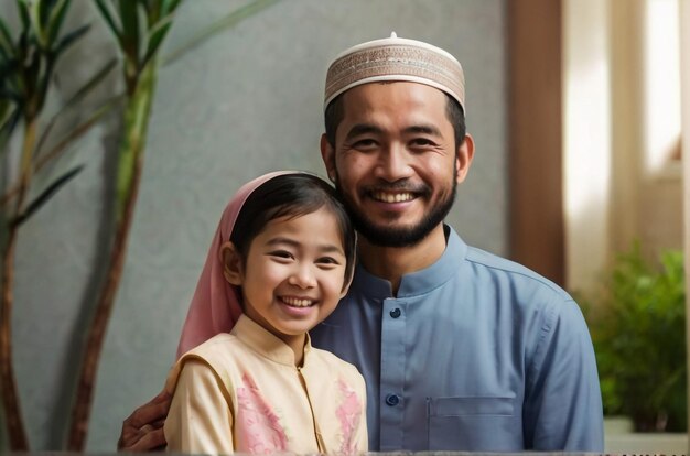 Portrait of a happy Middle Eastern family