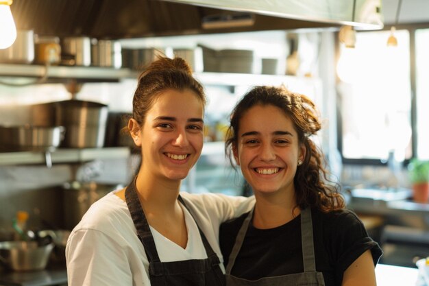 Portrait of happy multi ethnic business couple posing to camera