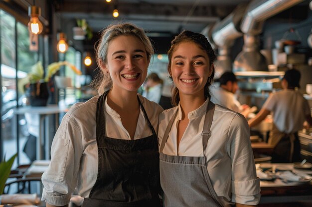 Portrait of happy multi ethnic business couple posing to camera