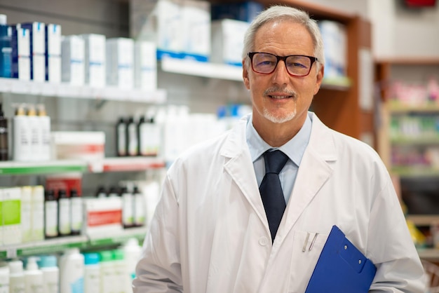 Portrait of an happy pharmacist