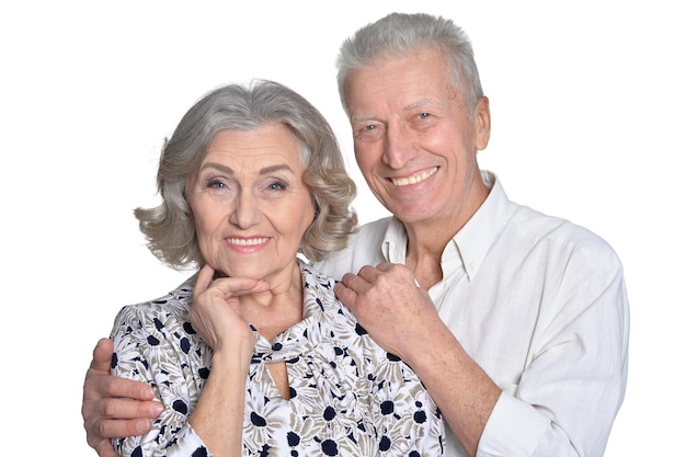 Portrait of a happy senior couple, close up