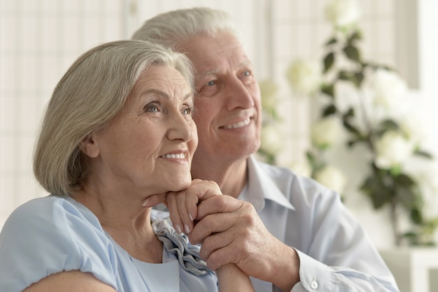 Portrait of a happy senior couple at home