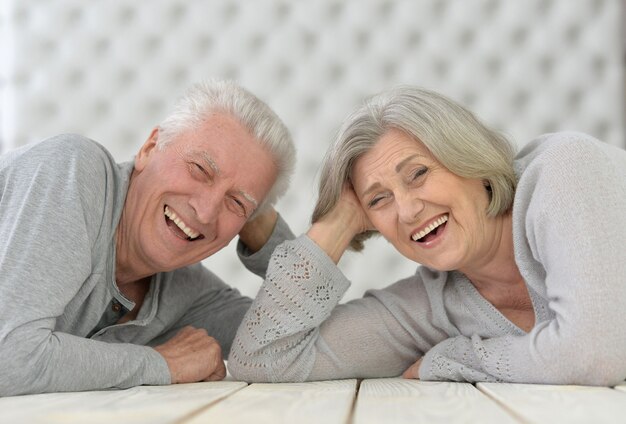 Portrait of a happy senior couple at home