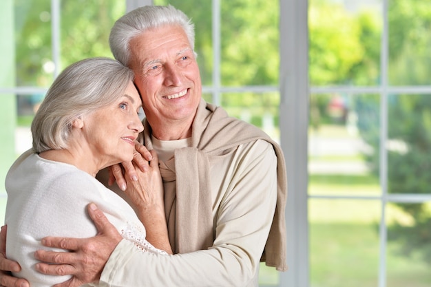 Portrait of a happy senior couple at home