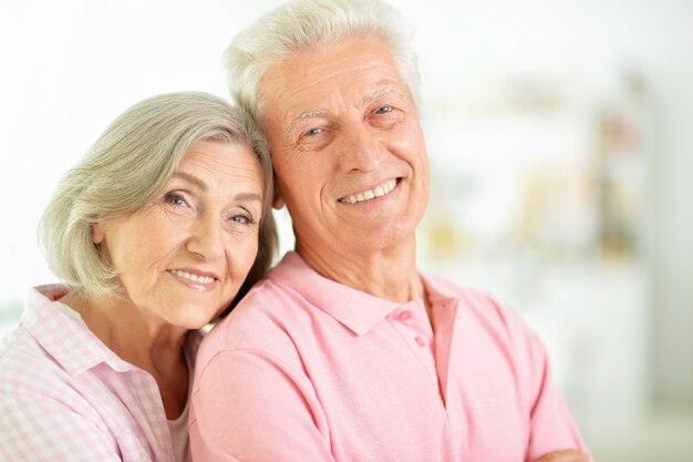 Portrait of a happy senior couple at home