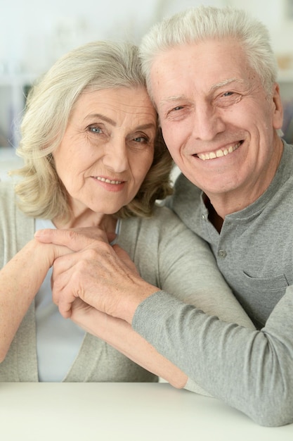 Portrait of a happy senior couple at home