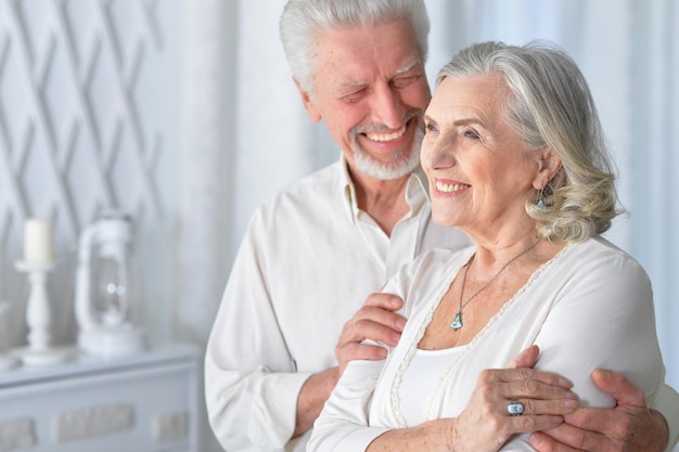 Portrait of a happy senior couple posing