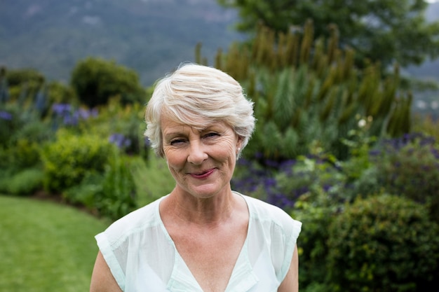 Portrait of happy senior woman