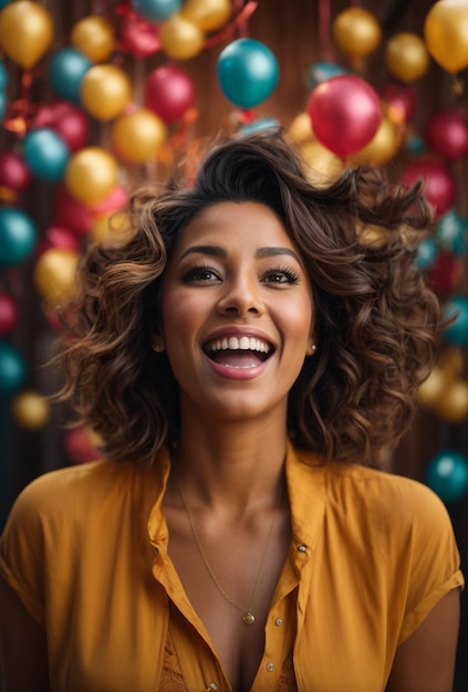 Portrait of Happy and Smiley Face Young Woman