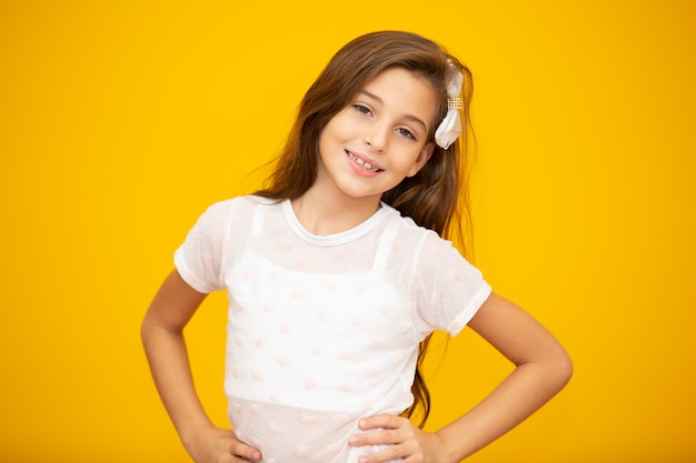 Portrait of a happy smiling child girl