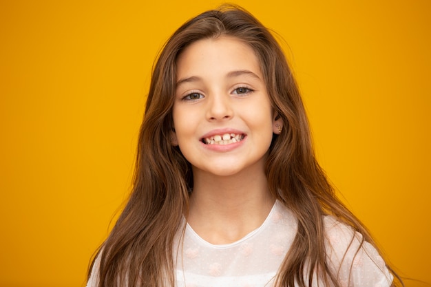 Portrait of a happy smiling child girl