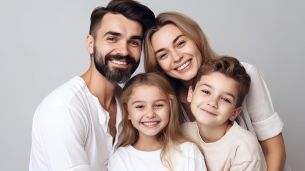 Portrait of a happy smiling family