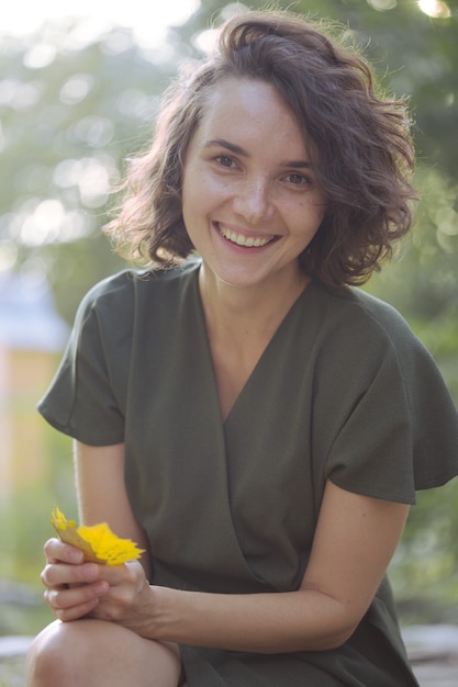 Portrait of a happy smiling girl