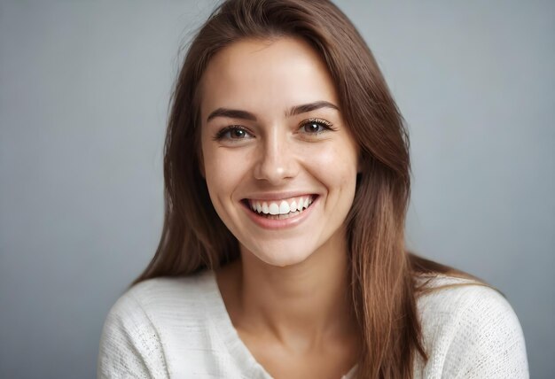 Photo portrait of happy woman