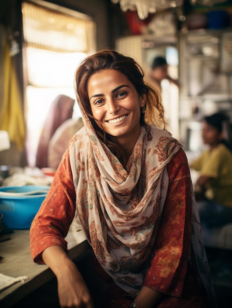 Premium AI Image | Portrait Of Happy Woman