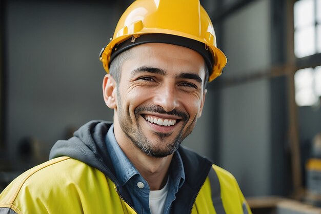 Foto il ritratto di un lavoratore felice