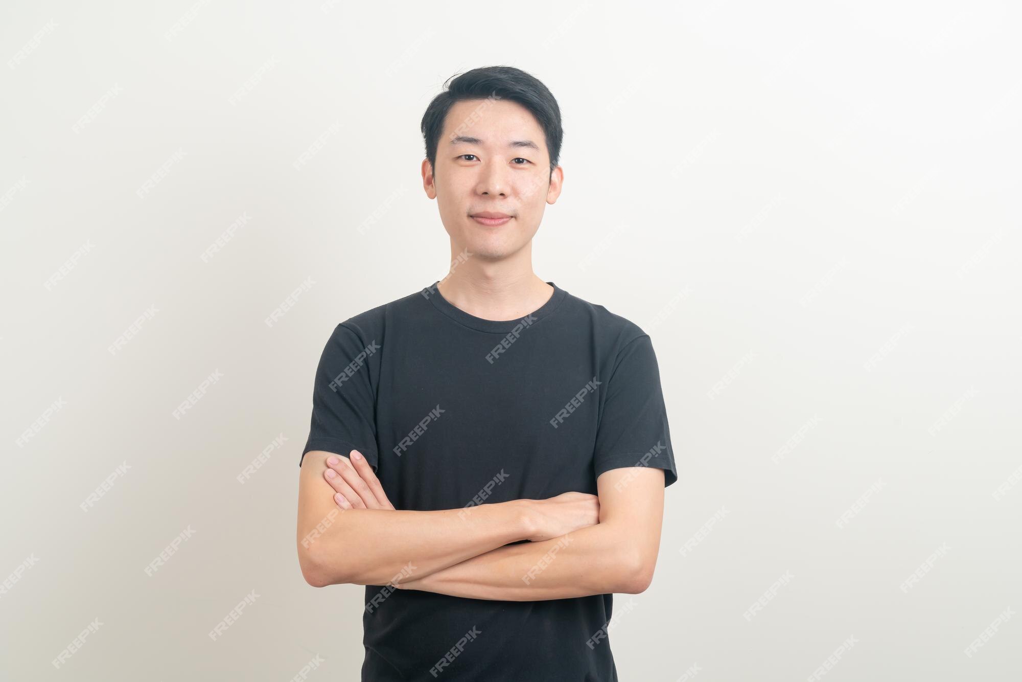 Happy smiling young handsome Asian man face on white background 11134701  Stock Photo at Vecteezy