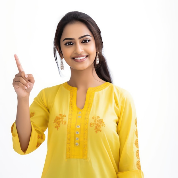 Portrait of a happy young blonde woman showing ok gesture