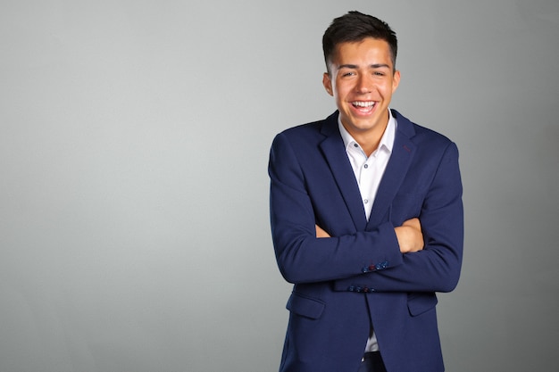 Portrait of happy young man