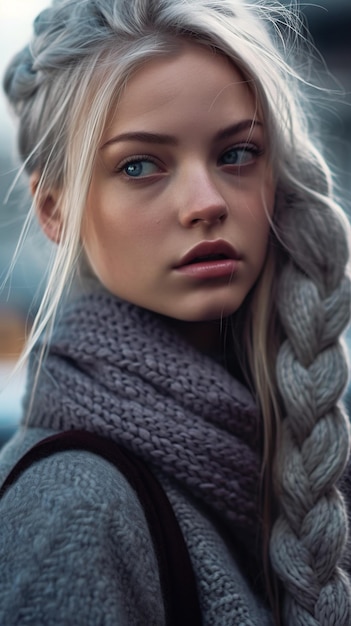 Portrait of happy young woman outdoors