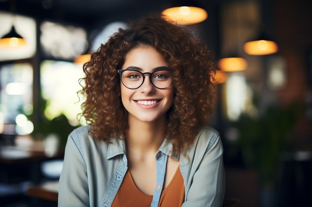 Portrait of a happy young woman