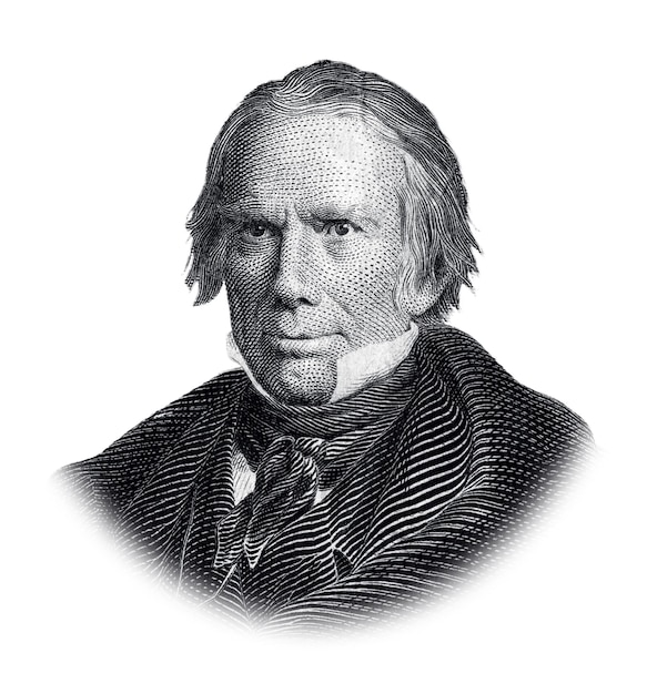 Portrait of Henry Clay Isolated on White Background