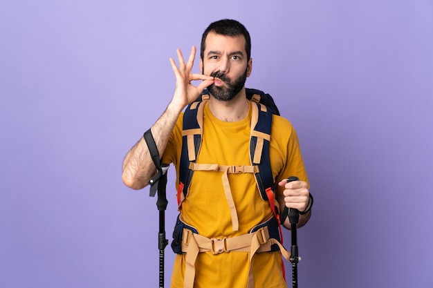 portrait hiker man with backpack