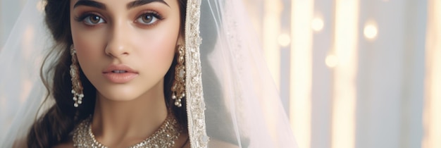 Portrait of a Hindu bride girl