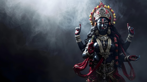 Portrait of Hindu Kali goddess statue