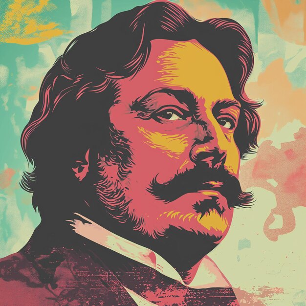 Foto portrait of honore de balzac