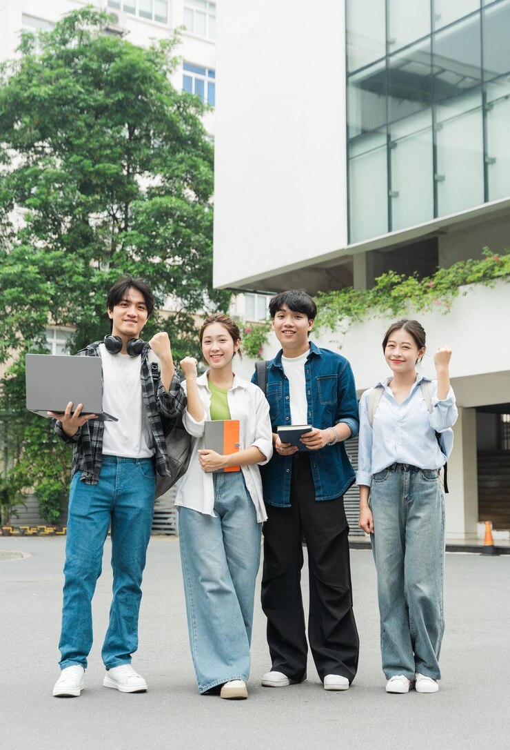 Photo 대학 xa의 아시아 학생 그룹의 초상화