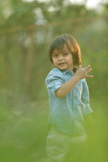 portrait images of small child. selective focus shallow depth of field follow focus or blur