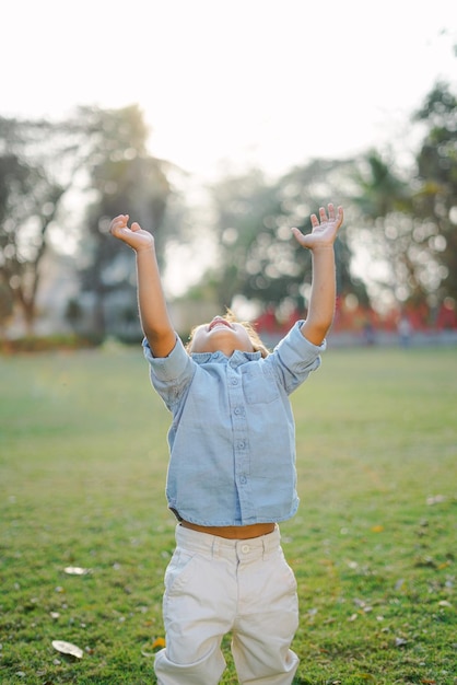 portrait images of small child. selective focus shallow depth of field follow focus or blur