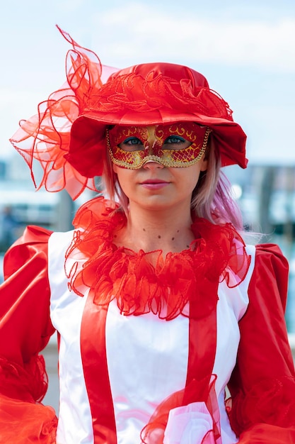 Portrait of an Incognito man in a carnival costume