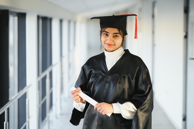 Portrait of indian graduate student