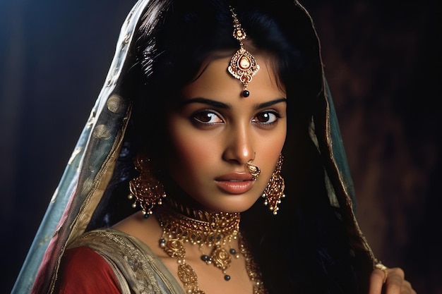 Portrait of Indian woman Bollywood actress