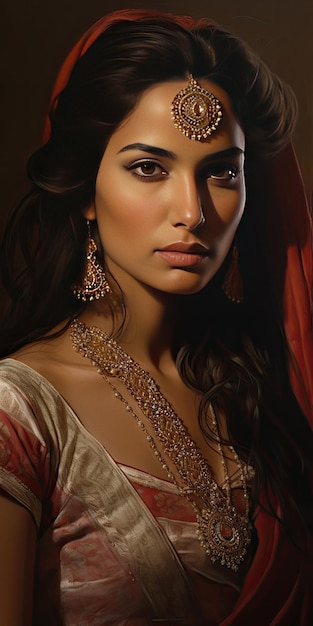 Portrait of Indian woman Bollywood actress