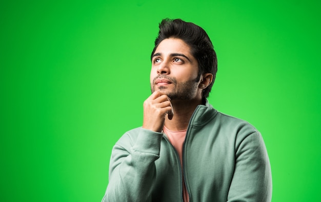 Portrait of Indian Young Man, standing isolated