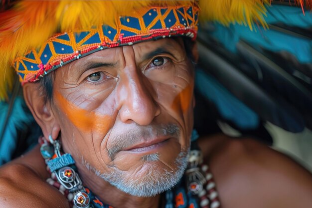 Foto ritratto di indigeni sudamericani