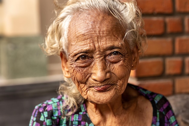 Portrait of the Indonesian grandmother Bali