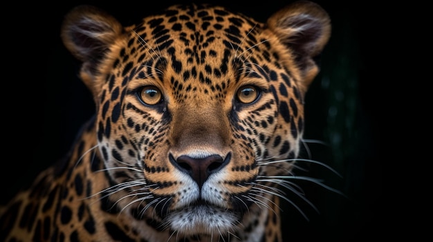 portrait of jaguar panthera onca