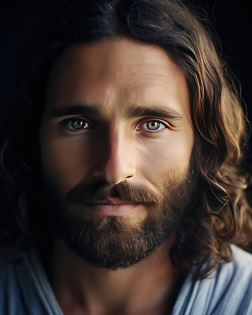 A portrait of Jesus Christ's face